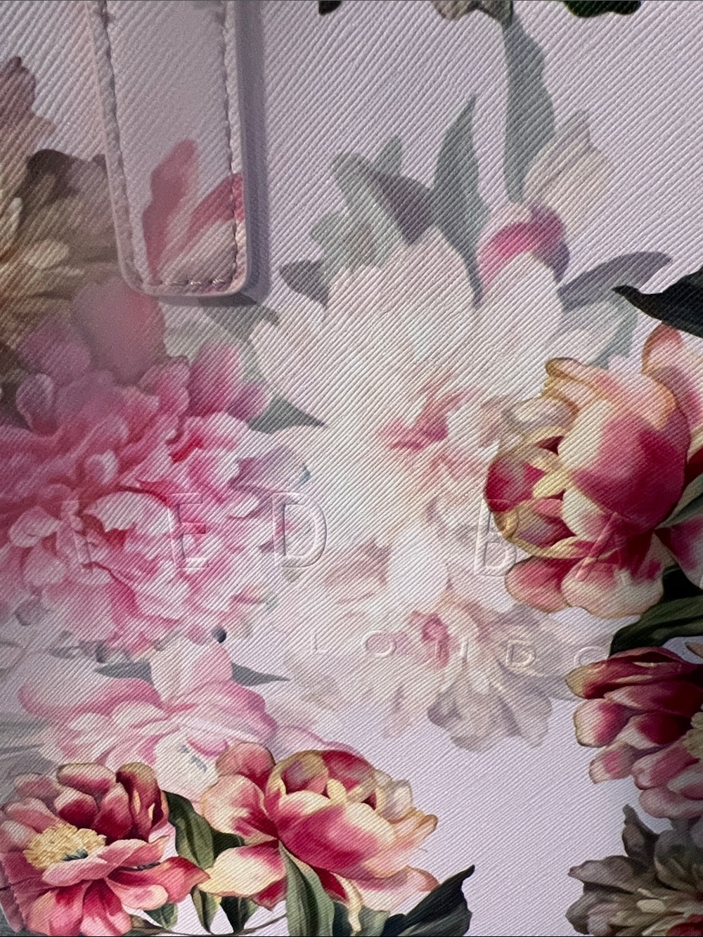 Ted Baker London Icon Pink Floral Peony Structured Tote - Picture 5 of 5